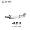 VW 357253209D Middle Silencer